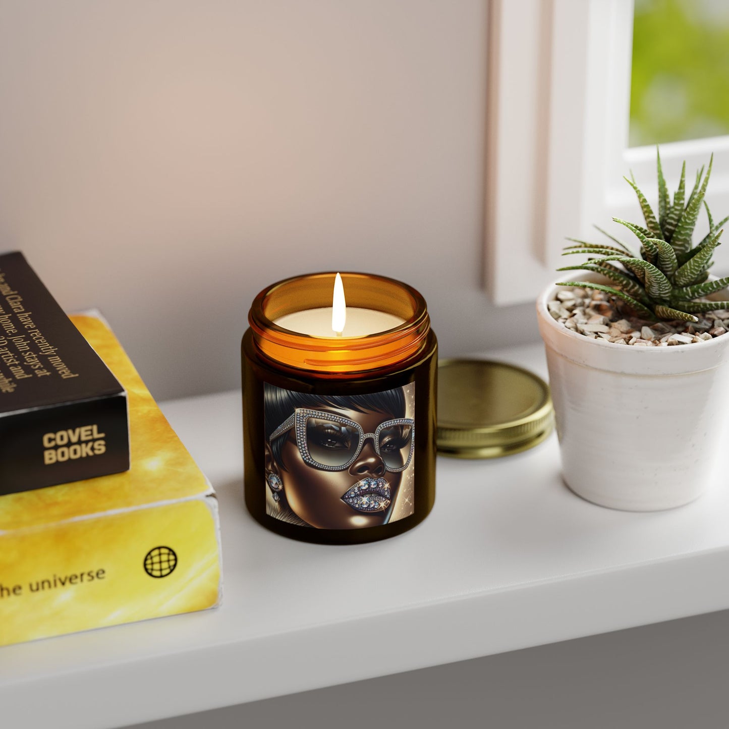 SparkleGirl Scented Candles, Coconut Apricot Wax (4oz, 9oz)