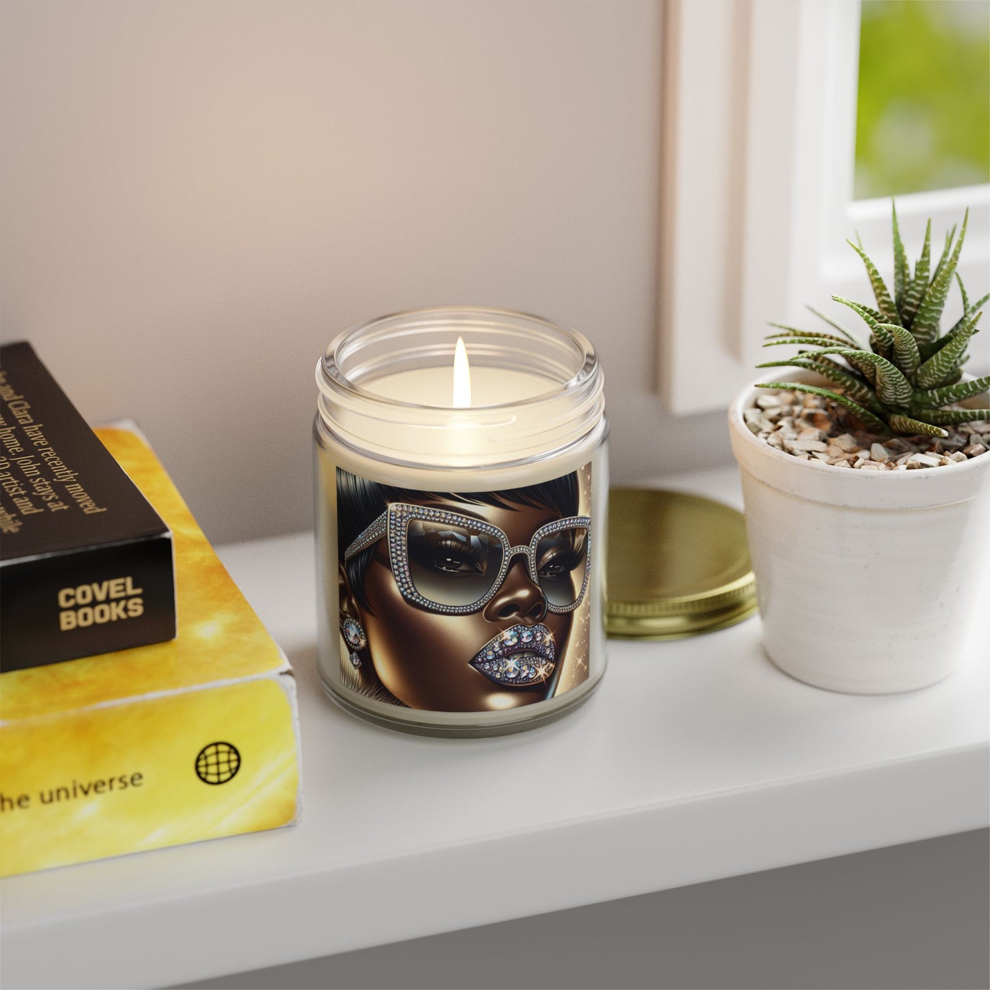 SparkleGirl Scented Candles, Coconut Apricot Wax (4oz, 9oz)